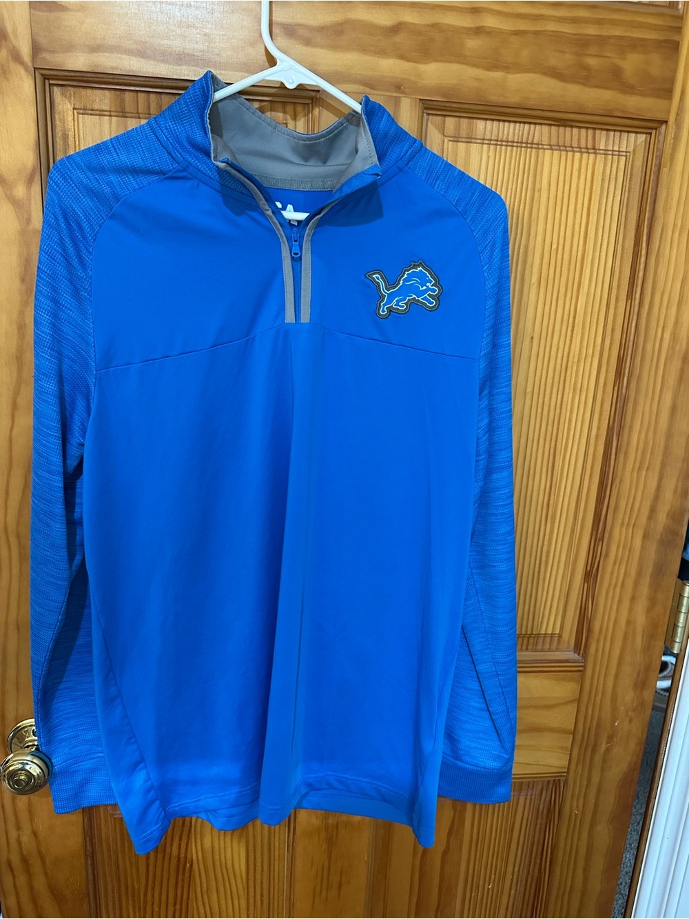 Detroit Lions Blue Quarter-Zip Pullover